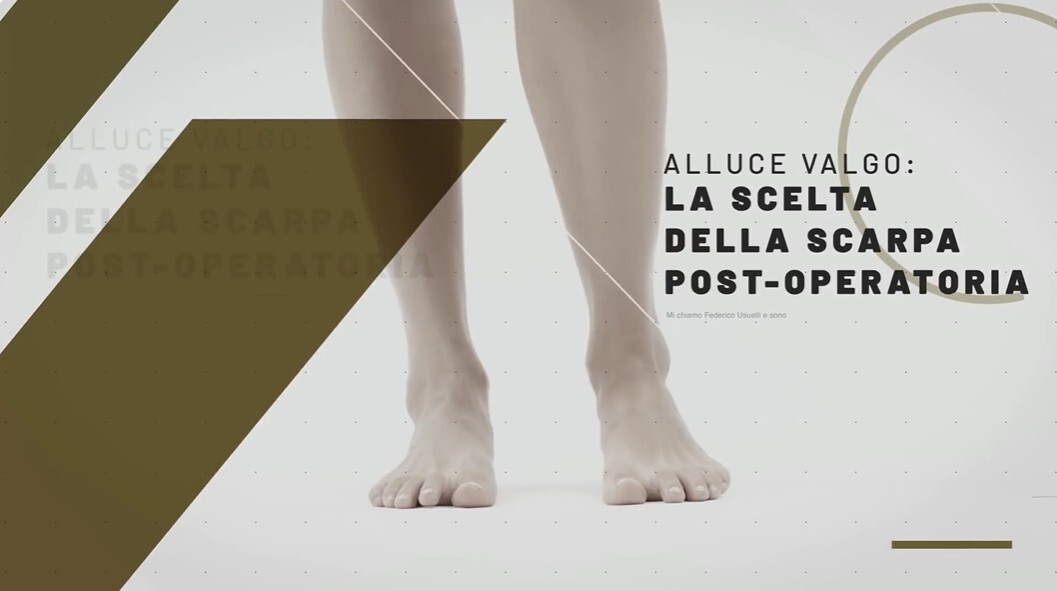 Thumbnail per il video la scelta della scarpa post-operatoria.