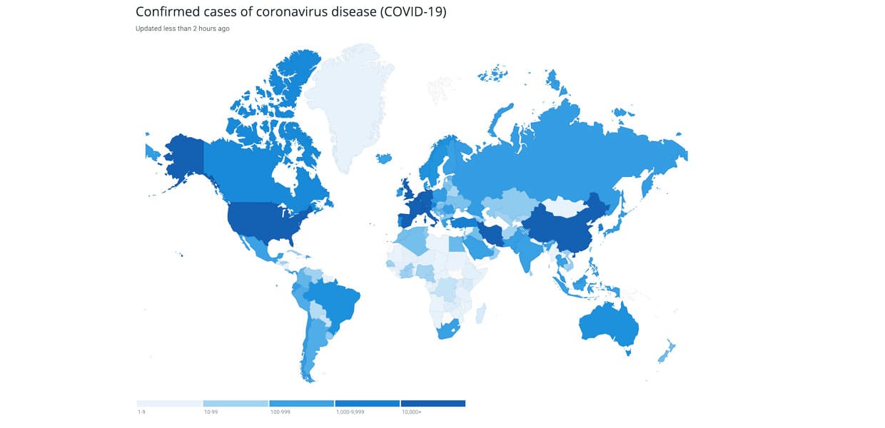 coronavirus nel mondo